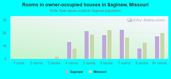 Rooms in owner-occupied houses in Saginaw, Missouri