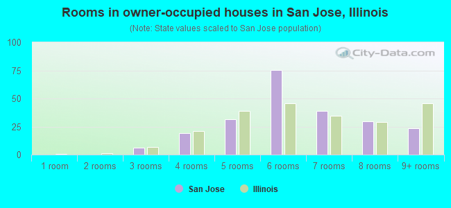 Rooms in owner-occupied houses in San Jose, Illinois