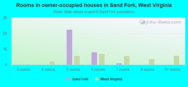 Rooms in owner-occupied houses in Sand Fork, West Virginia