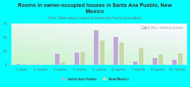 Rooms in owner-occupied houses in Santa Ana Pueblo, New Mexico