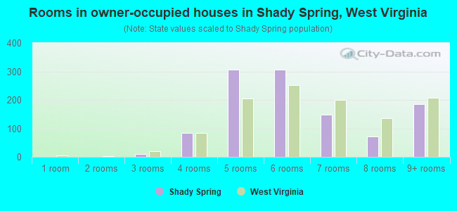 Rooms in owner-occupied houses in Shady Spring, West Virginia