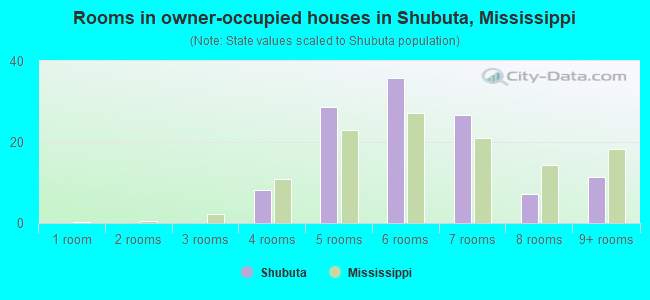 Rooms in owner-occupied houses in Shubuta, Mississippi