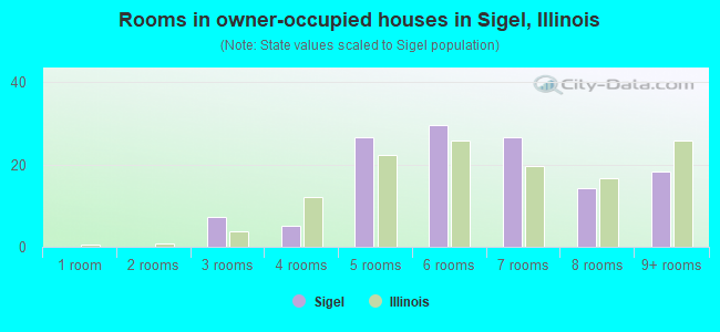 Rooms in owner-occupied houses in Sigel, Illinois