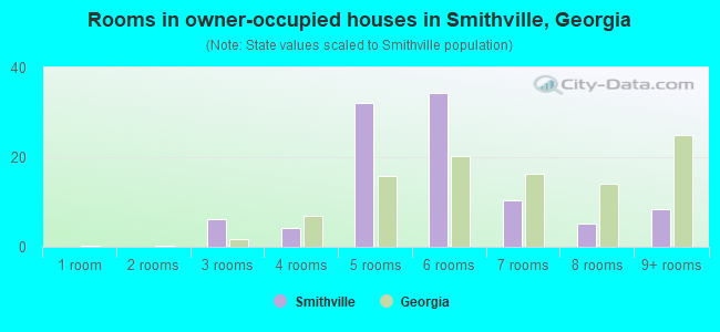 Rooms in owner-occupied houses in Smithville, Georgia