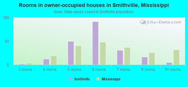Rooms in owner-occupied houses in Smithville, Mississippi