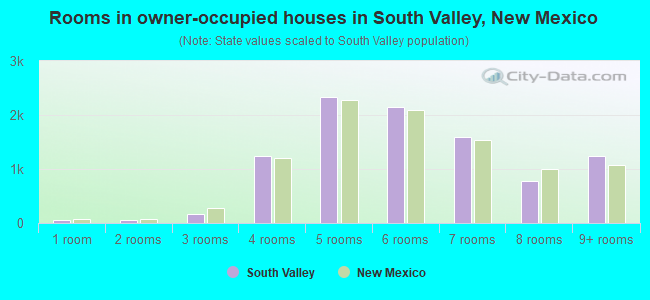 Rooms in owner-occupied houses in South Valley, New Mexico