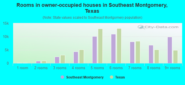 Rooms in owner-occupied houses in Southeast Montgomery, Texas