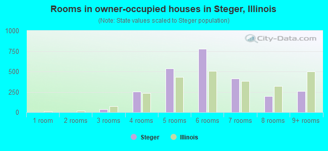 Rooms in owner-occupied houses in Steger, Illinois