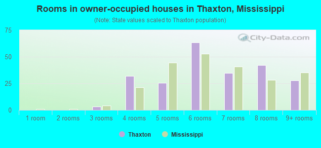Rooms in owner-occupied houses in Thaxton, Mississippi