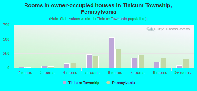 Rooms in owner-occupied houses in Tinicum Township, Pennsylvania