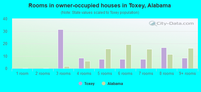 Rooms in owner-occupied houses in Toxey, Alabama