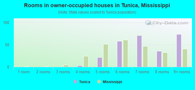 Rooms in owner-occupied houses in Tunica, Mississippi