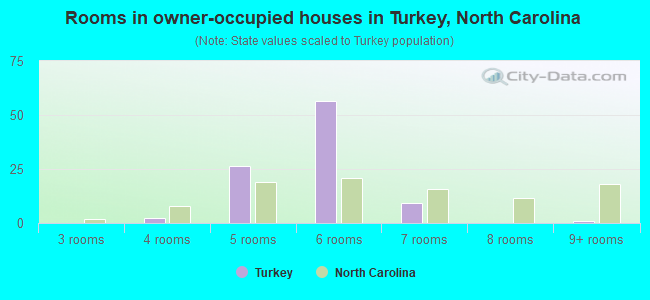 Rooms in owner-occupied houses in Turkey, North Carolina