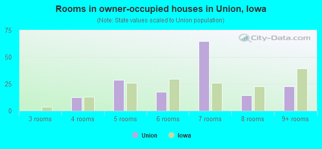 Rooms in owner-occupied houses in Union, Iowa