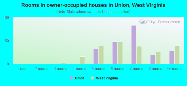 Rooms in owner-occupied houses in Union, West Virginia