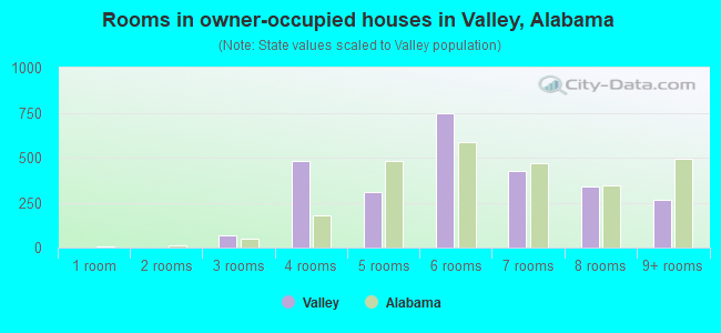 Rooms in owner-occupied houses in Valley, Alabama
