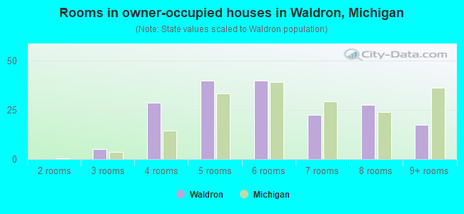 Rooms in owner-occupied houses in Waldron, Michigan