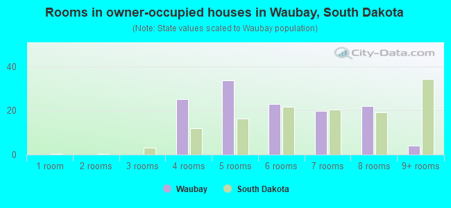 Rooms in owner-occupied houses in Waubay, South Dakota