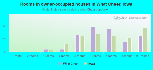 Rooms in owner-occupied houses in What Cheer, Iowa