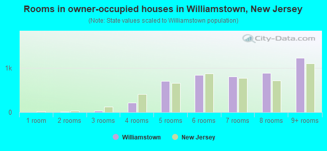 Rooms in owner-occupied houses in Williamstown, New Jersey