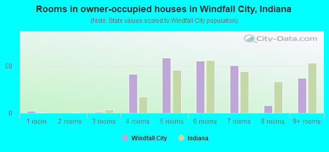 Rooms in owner-occupied houses in Windfall City, Indiana
