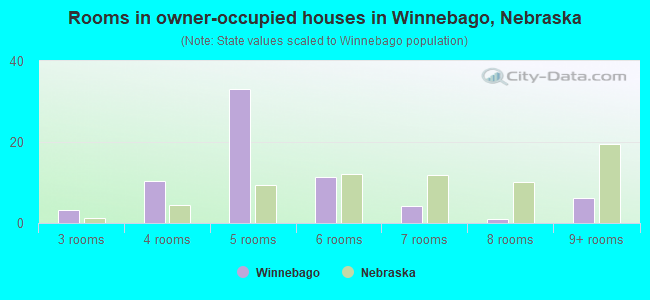 Rooms in owner-occupied houses in Winnebago, Nebraska