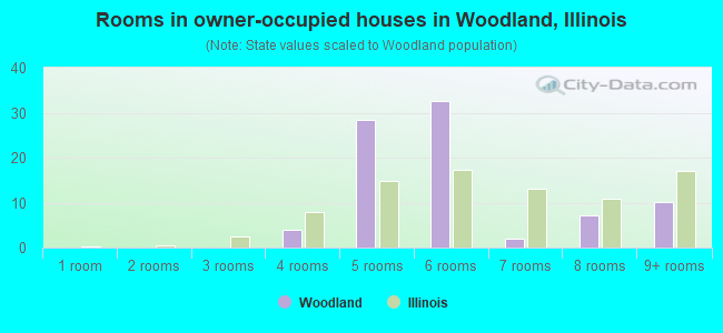 Rooms in owner-occupied houses in Woodland, Illinois