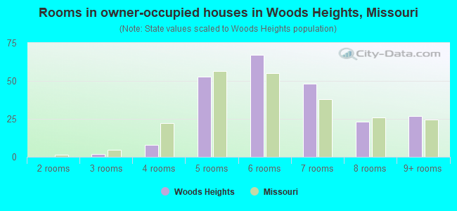 Rooms in owner-occupied houses in Woods Heights, Missouri