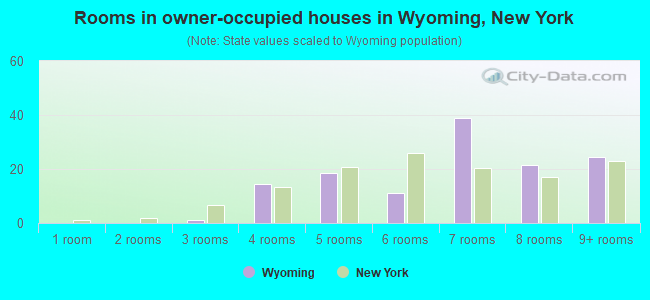 Rooms in owner-occupied houses in Wyoming, New York