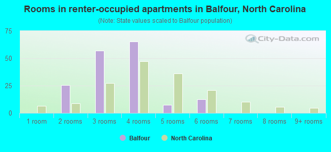 Rooms in renter-occupied apartments in Balfour, North Carolina