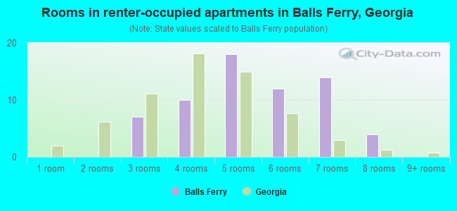 Rooms in renter-occupied apartments in Balls Ferry, Georgia