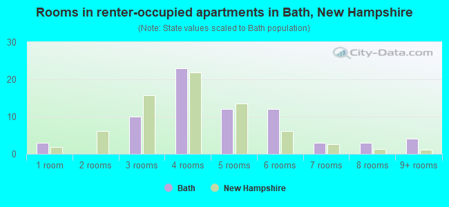 Rooms in renter-occupied apartments in Bath, New Hampshire