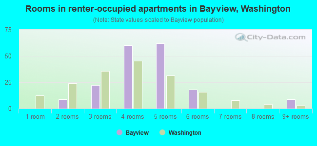 Rooms in renter-occupied apartments in Bayview, Washington