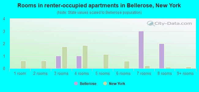 Rooms in renter-occupied apartments in Bellerose, New York