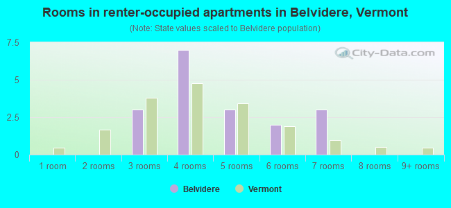 Rooms in renter-occupied apartments in Belvidere, Vermont