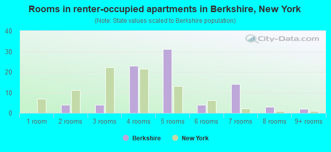 Rooms in renter-occupied apartments in Berkshire, New York