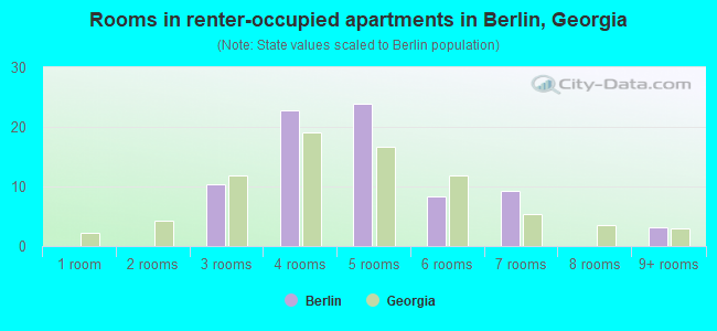 Rooms in renter-occupied apartments in Berlin, Georgia