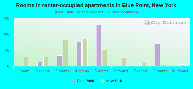 Rooms in renter-occupied apartments in Blue Point, New York