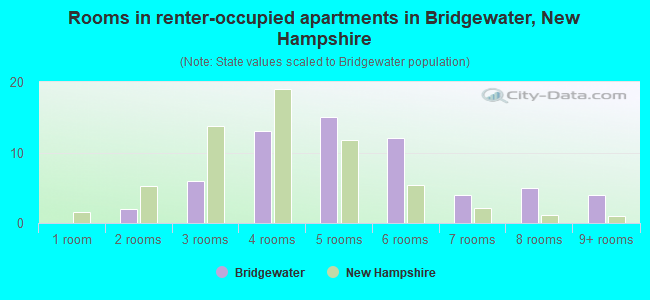 Rooms in renter-occupied apartments in Bridgewater, New Hampshire