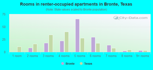 Rooms in renter-occupied apartments in Bronte, Texas