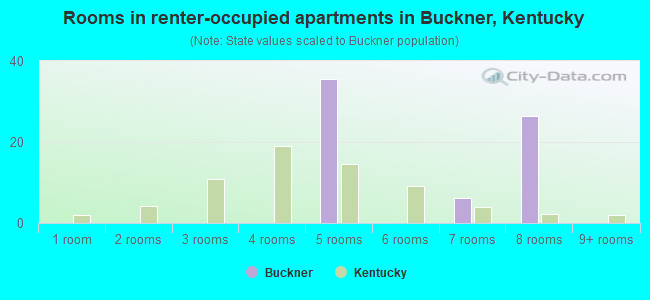 Rooms in renter-occupied apartments in Buckner, Kentucky