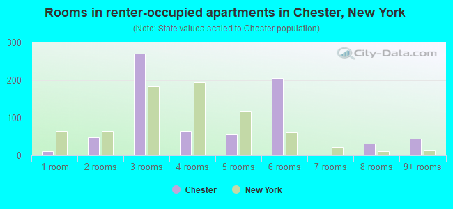 Rooms in renter-occupied apartments in Chester, New York