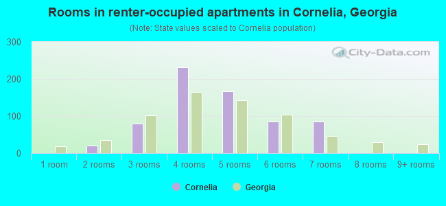 Rooms in renter-occupied apartments in Cornelia, Georgia