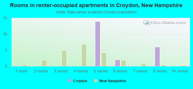 Rooms in renter-occupied apartments in Croydon, New Hampshire