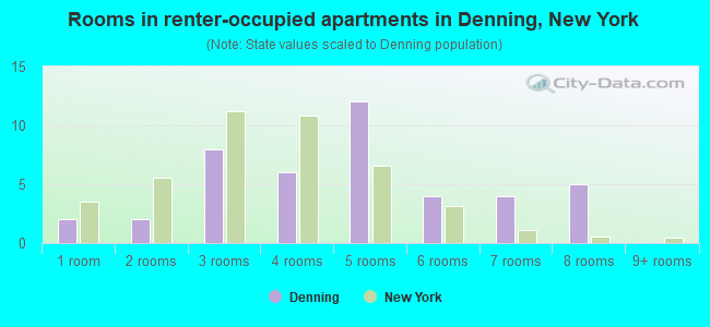 Rooms in renter-occupied apartments in Denning, New York