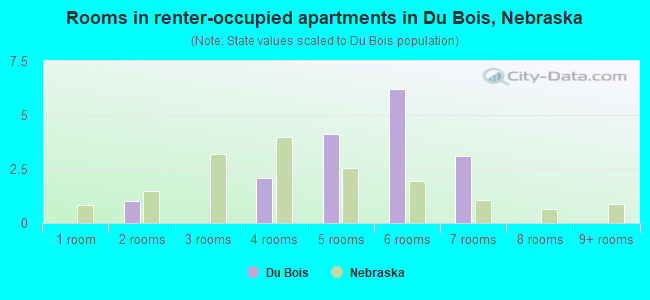 Rooms in renter-occupied apartments in Du Bois, Nebraska