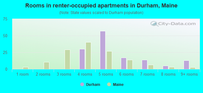 Rooms in renter-occupied apartments in Durham, Maine