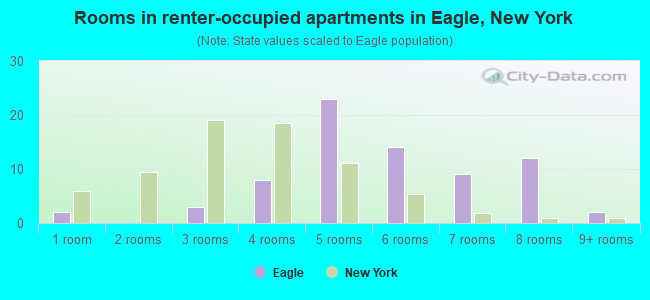 Rooms in renter-occupied apartments in Eagle, New York
