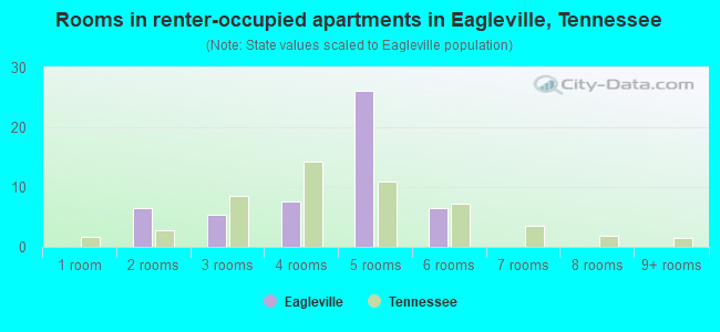 Rooms in renter-occupied apartments in Eagleville, Tennessee