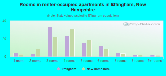 Rooms in renter-occupied apartments in Effingham, New Hampshire